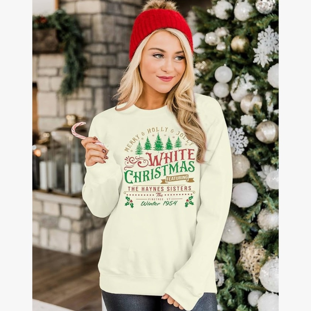 White Christmas Graphic Sweatshirt